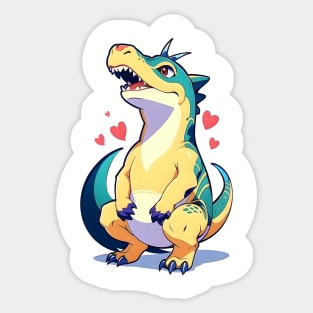 Fun Cartoon Dino 07 Sticker